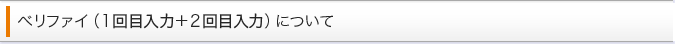 べリファイ（１回目入力＋２回目入力）について