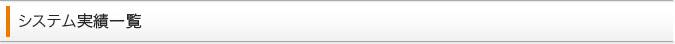 システム実績一覧